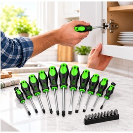 21-Piece Magnetic Screwdriver Tool Set – Multi-Bit Repair Kit with Shockproof Case for Automotive, Home DIY & Electronics