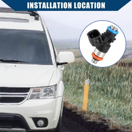 Hihaha 0280158233 5184085AC Fuel Injector for Dodge Journey 2011-2017 for Jeep Wrangler 2012-2017 for Ram 1500 2014-2017 for Chrysler 200 300 2011-2017 / Durable /1 Pcs