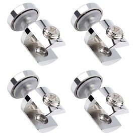 4 Pcs Glass Clamp Clip Adjustable Glass Bracket Glass Shelf Brackets Solid Glass Clamp for Glass Cabinet Kitchen Table Shelves for 5-10mm Thick Glass