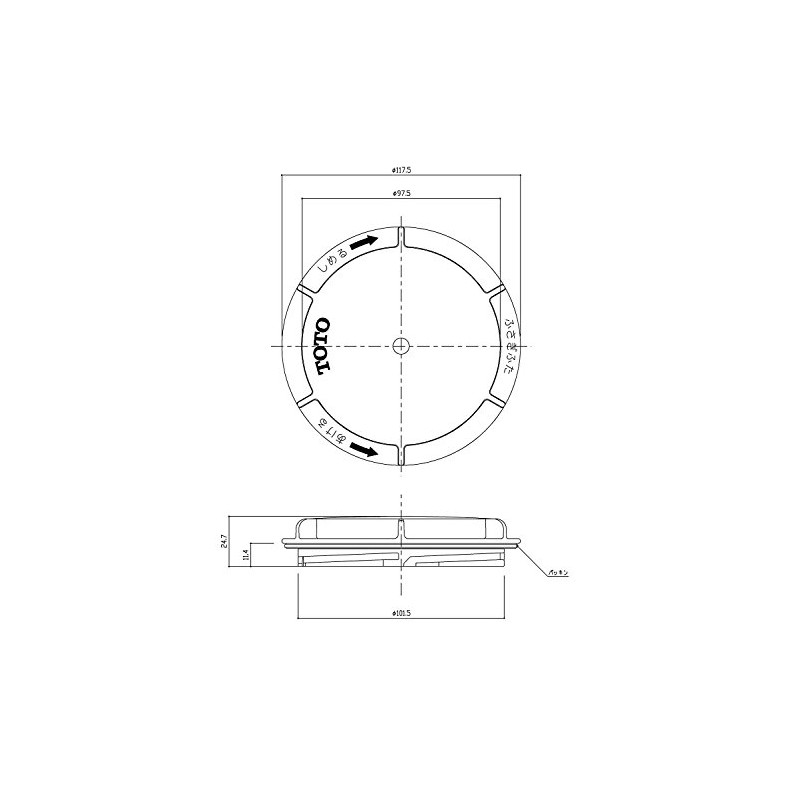 TOTO PWH60063W Washing Machine Pan Trap Lid