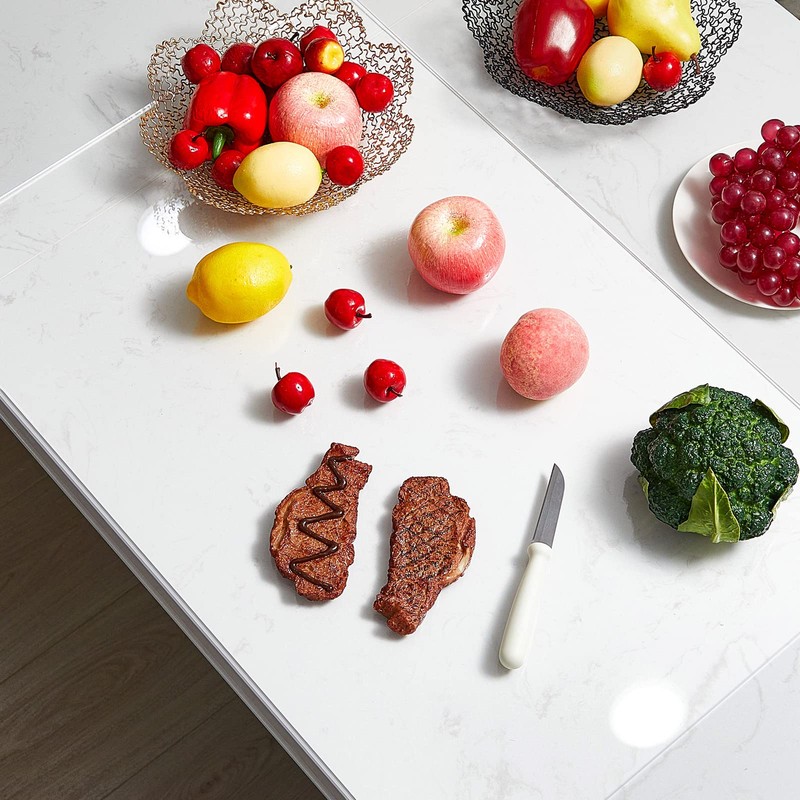 Wesiti Large Acrylic Cutting Board with Lip Non Slip 30