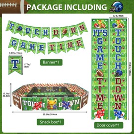 70Pcs Football Party Decorations Football Balloons Football Party Supplies Touchdown Football Party Treat Boxes Football Birthday Party Decorations Football Game Time Touch Down Party Decorations