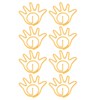 100Pcs Paper Clip Metal Hand Shaped Design Rustproof Paperclip Decoration