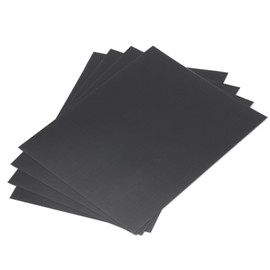 MECCANIXITY Black ABS Plastic Sheet 10 x 8 x 0.03 Inch for Building Model, DIY Crafts, Panel, Pack of 4 Pcs