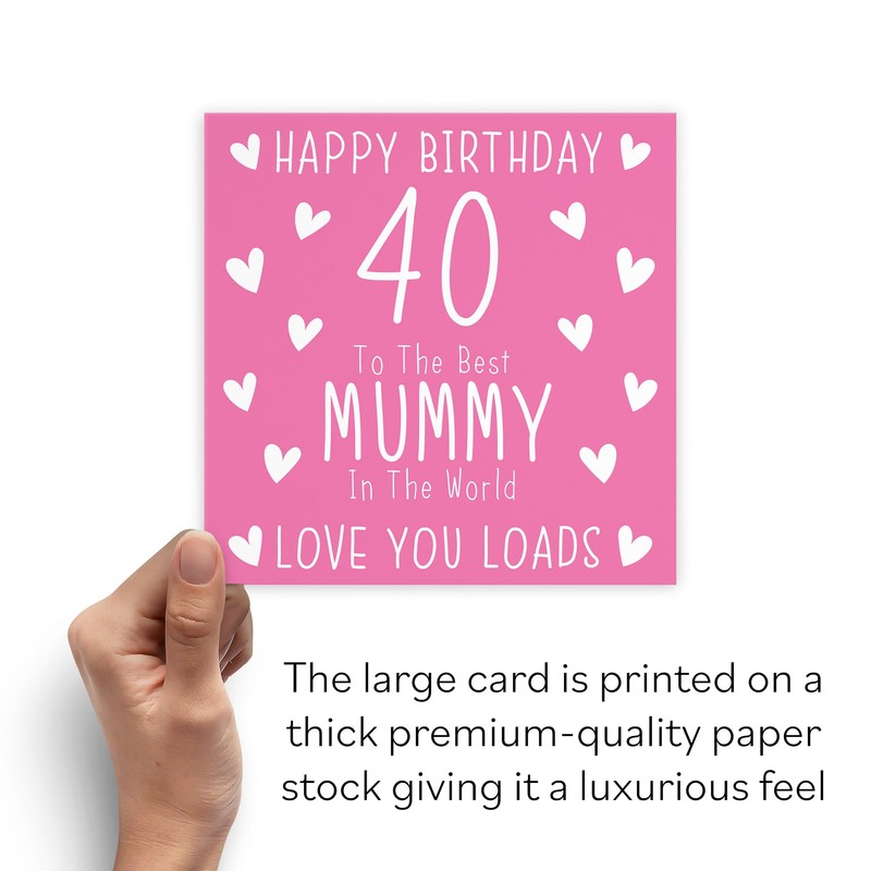 Hunts England - Large Mummy 40th Birthday Card - Large