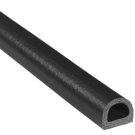 Trim-Lok D-Shaped Rubber Seal (Thick Base) – .53” Height, 75” Width, 25’ Length – EPDM Foam Seal with HT (General Acrylic) Pressure Sensitive Adhesive System, Door/Window Weather Seal for Cars,