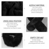 WUFGWBD 1 Black Hollow Hat And 1 Plush Scarf, Plush
