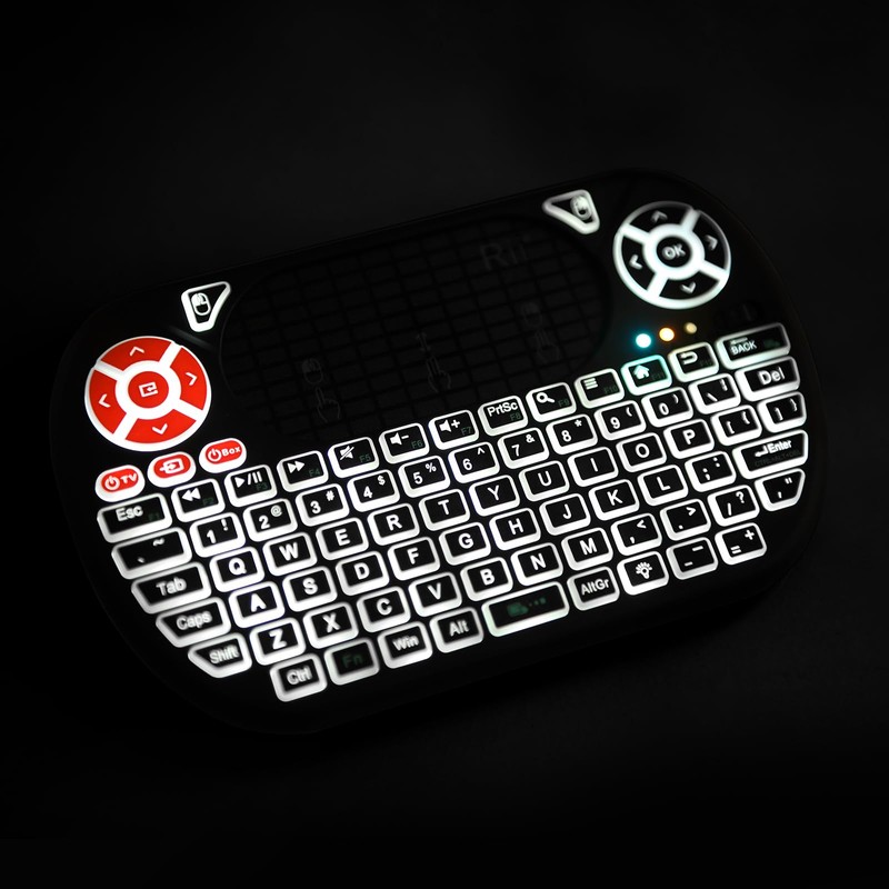 Rii Backlight Mini Wireless Keyboard Touchpad Mouse Combo with IR