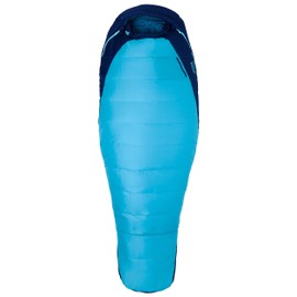 Marmot Women’s Trestles 15° Sleeping Bag | Insulated, Water-Resistant, Left-Zip, French Blue/Harbor Blue, Long