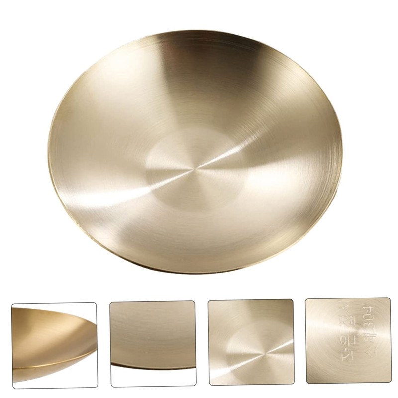 iplusmile Flavor Seasoning Plate Stainless Steel Sauce Bowl Compact Stylish