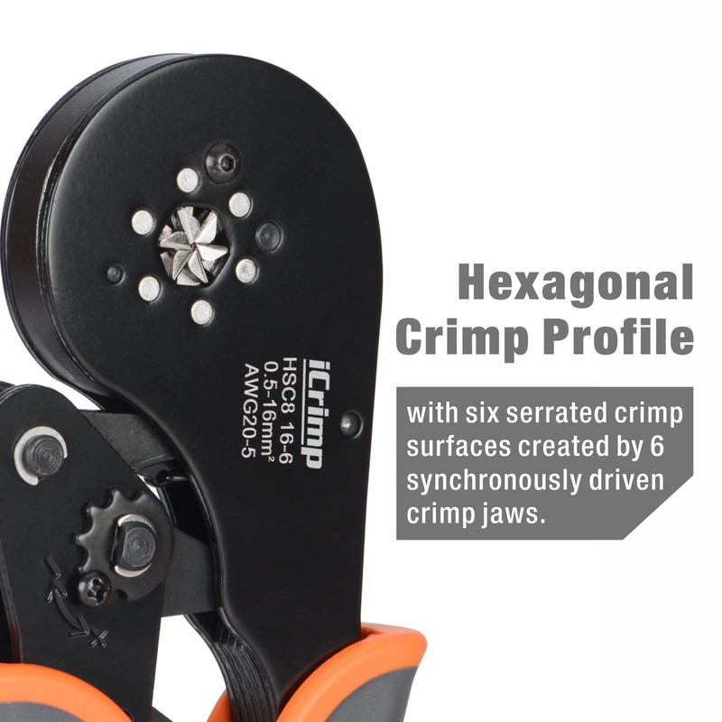iCrimp Self-adjustable Crimping Tools Plier for AWG20-5 Bootlace End-sleeves Ferrule,
