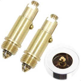 leyomgamz Brass Pop Up Drain Valve Screws, 2 Pieces, Stainless Steel Spring, for Bathtub Basin Drain Plug, Hinged Movement, Fits Most Drain Plugs