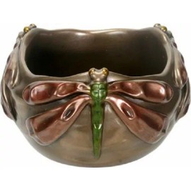 Ebros Dragonfly Bowl For Fruits Tabletop Mantle-piece Decor Art Nouveau Theme