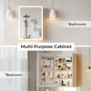 DESIGNSCAPE3D White LED Bathroom Mirror Cabinet with Time/Temp Display, 3-Tone