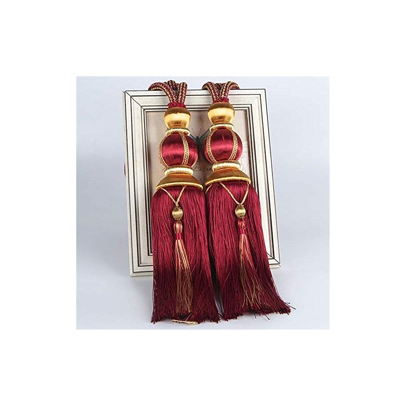 ZHMF 1 Pair Curtain Tiebacks Holdbacks Clip Binding Rope Tie