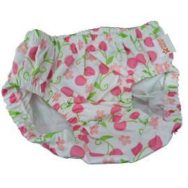 IPlay Water Wear Swim Diaper Cover Pullup White Cherries Waterproof  6-12mo NEW