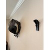Motorcycle Helmet Wall Mount, Slim Flush Design with Key Hooks,
