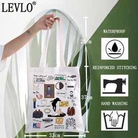LEVLO George Costanza Tote Bag Elaine & Cosmo Fans Gift George Fans Merchandise, George Costanza Tote