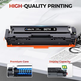 067H Toner Cartridge Set: High Yield MF656Cdw 067 Toner Replacement for Canon 067 067H to Work with Color imageCLASS MF656Cdw LBP632CDW MF653Cdw LBP633CDW MF651CW LBP631CW - 4 Pack with Chip