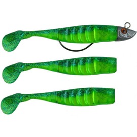 Rubber Fish with Offset Hooks Set of 3 11 cm 25 g #01