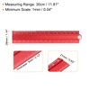 sourcing map Folding Straight Ruler 30cm Metric Aluminum Alloy Protractor