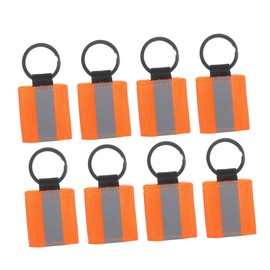 Abaodam 8pcs High Visibility Reflective Keychain Tags for Bags Backpacks and Lightweight Zipper Pulls Easy Installation for Enhanced and Style Fluorescent