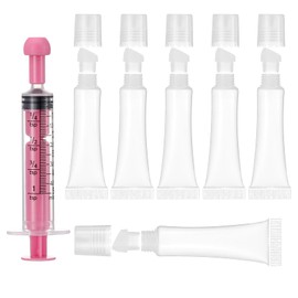 6 Pcs Travel Toothpaste Container Refillable Toothpaste Tubes Lip Gloss Containers Small Squeeze Bottles Mini Cosmetic Tubes Mini Lipgloss Cream Dispenser For Comestic Makeup And Travel Toiletries