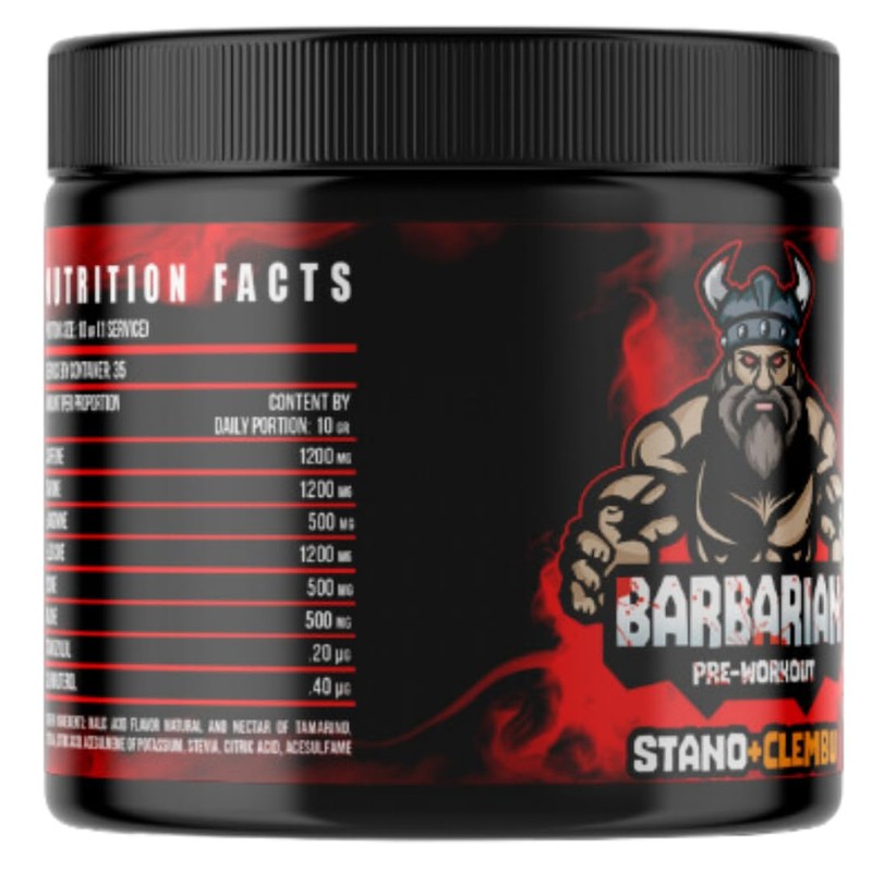 BIOTECKPHARMA | Pre entreno Barbarian de 350 gr rinde 35
