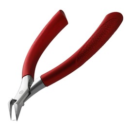 GXGM Nagelzange Gerade Klinge für Eingewachsene Fußnägel und Fingernäge,Edelstahl und Scharfe Spitze Eckenzange Fußpflege,Nagelschere für Starke Fußnägel,Nagelzangen für Fußnägel Profi (Rot)