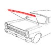 Auto Krafters Compatible/Replacement For Hood-to-Cowl Seal 1966-70 Falcon 1966-67 Fairlane