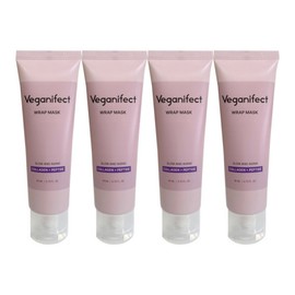 Vegan Effect Slow & Aging Collagen Wrap Mask 80ml 4 Pieces / Circle / 비건이펙트 슬로우 앤 에이징 콜라겐 랩 마스크 80ml 4개  써클