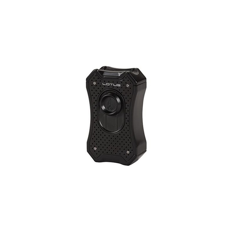 LIGHTERUSA Lotus Emperor Quad Flame Table Top Lighter (Black)