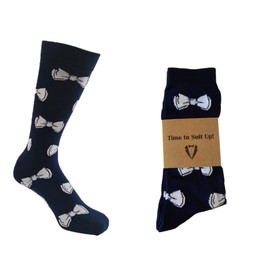 Eco Treasures Market Groomsmen Socks, Groomsmen Usher Gift, Groomsman Proposal Box, Best Man Gift, Funny Sock, Groomsmen Proposal Box, Premium Bamboo Sock, Blue Bow Tie Novelty Socks