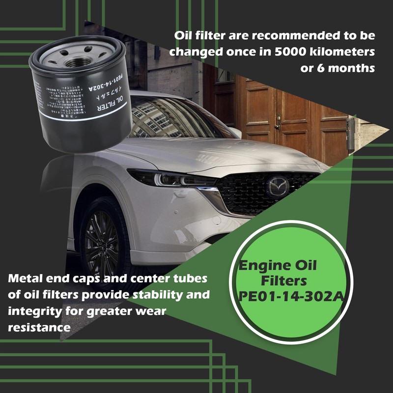 Kefly PE01-14-302A Engine Oil Filters Fits for Mazda 3 6