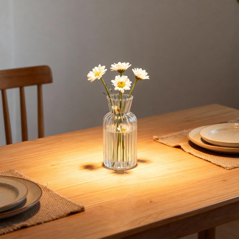 Odowalker Clear Flower Vase Set Small Glass Bud Vases Bulk