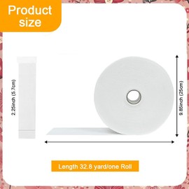 2 Rolls Jelly Roll Batting Strip 2 1/4 Inch Batting Seam Tape Sheer Blinding Tape On A Roll Total 70 Yards for Jelly Roll Rugs, Quitting Batting Sewing, Braided Rugs