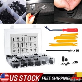 Unbranded 415Pcs Car Rivet Clips Fasteners Push Retainer Kit Auto Push Pin Rivets Tool Set