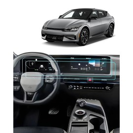 BIXUAN 2026 Kia EV6 Screen Protector -(2PCS) For EV6 12.3Inch Touchscreen Film, 2026 EV6 Accessories HD Transparent Infortainment Nano Film
