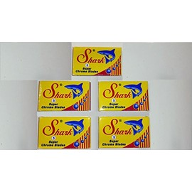 25 SHARK SUPER CHROME DOUBLE EDGE SAFETY RAZOR BLADES