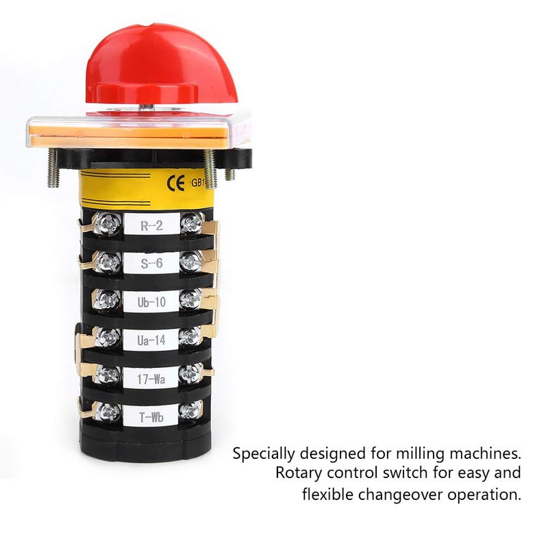 T-16EXF64D-6 8-Position Rotary Cam Switch Universal Changeover Selector for Milling