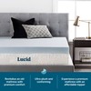 LUCID 4 Inch Gel Memory Foam Mattress Topper-Ventilated Design-Ultra Plush-Queen