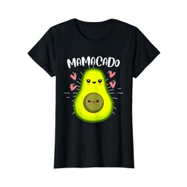 Mamacado Gift Expectant Mum Pregnancy T-Shirt, black
