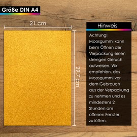 OfficeTree 30 x Sheets of Glitter Foam Rubber 2 mm - Foam Rubber Sheets A4 - Foam Rubber Glitter - Foam Rubber Crafts - Foam for Crafts - Glitter Foam Rubber A4 for DIY Crafts
