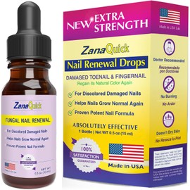 Zanaquick- Gotas para el tratamiento de uñas de los pies ZanaQuick - Paquete de 1 - Solución reparadora de uñas de máxima potencia para uñas de los pies y aletas