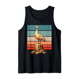 Goose golden majestic realistic tree stump nature Bird Tank Top