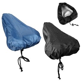 2 Pieces Waterproof Bike Seat Rain Cover with Drawstring Seat Cover Mountain Bike Seat Cover Bicycle Seat Cover Rain Dust Protective Cushion Saddle Cover Navy Bike Rain Cover Accessories for Men Women