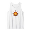 Sailing Compass And Sailboat Sunset Tank Top