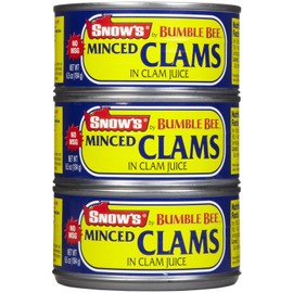 Snow's Minced Clams in Clam Juice, 6.5 oz, 3 pk
