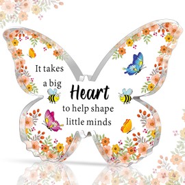 QMVMV Gifts for Teacher Acrylic Plaque Gifts for Women Christmas Birthday Thanksgiving Gifts for Teacher Retirement Leaving Gifts