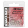 KAMASAN B981 Eyed Barbless Hooks - Size 4, Brown, One